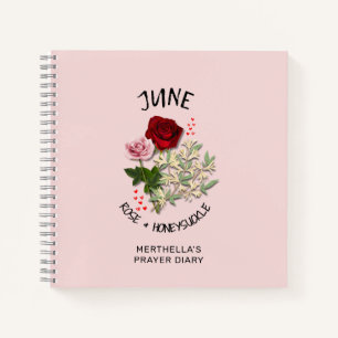 Personalisierter JUNE GEBURTSTAG MONATLICHE BLUME Notizbuch