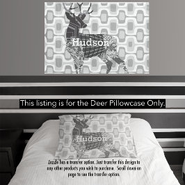 Personalisierter Junge Hirsche Mitte des Jahrhunde Kissenbezug