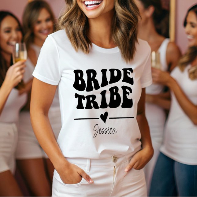 Personalisierter Junggeselinnen-Abschied Bride Tri T-Shirt (Von Creator hochgeladen)