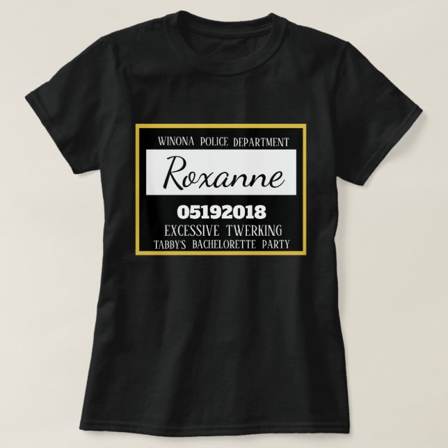 Personalisierter Junggeselinnen-Abschied Bridesmai T-Shirt (Design vorne)