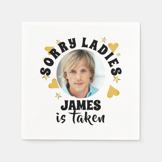 Personalisierter Junggeselinnen-Abschied Grooms Ge Serviette (Vorderseite)