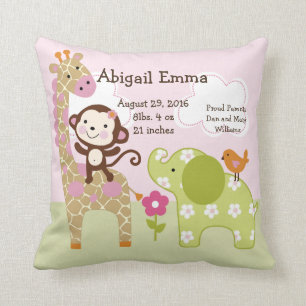 Personalisierter Jungle Girl Kissen Keepake
