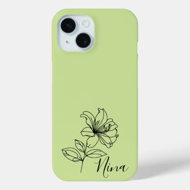 Personalisierter Juni Honeysuckle Birth Blume Gesc Case-Mate iPhone Hülle (Rückseite)