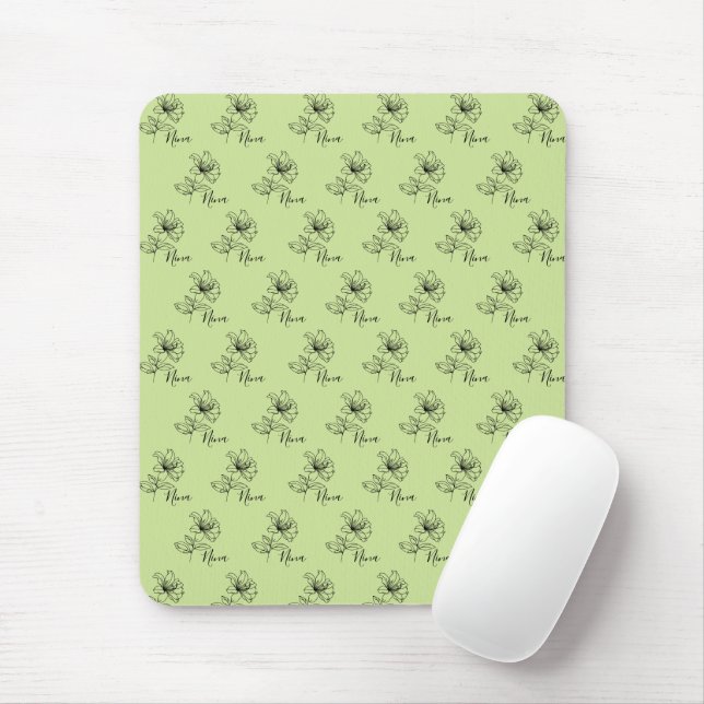 Personalisierter Juni Honeysuckle Birth Blume Gesc Mousepad (Mit Mouse)