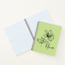 Personalisierter Juni Honeysuckle Birth Blume Gesc Notizbuch