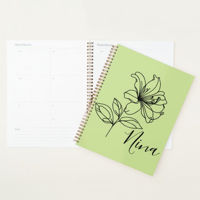Personalisierter Juni Honeysuckle Birth Blume Gesc Planer (Anzeige)