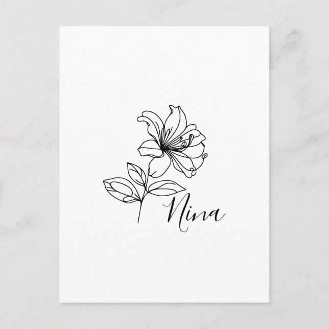 Personalisierter Juni Honeysuckle Birth Blume Gesc Postkarte (Vorderseite)