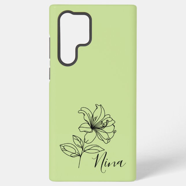 Personalisierter Juni Honeysuckle Birth Blume Gesc Samsung Galaxy Hülle (Rückseite)