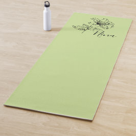 Personalisierter Juni Honeysuckle Birth Blume Gesc Yogamatte