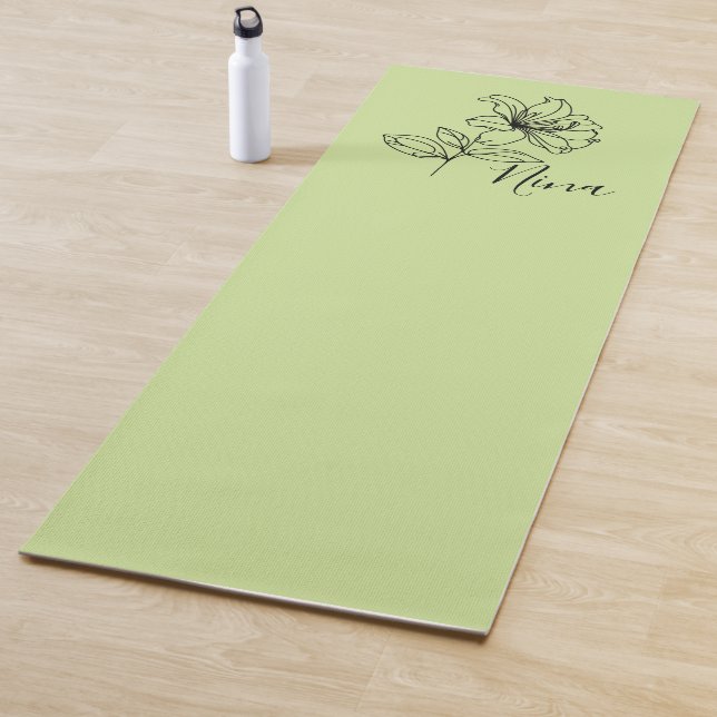 Personalisierter Juni Honeysuckle Birth Blume Gesc Yogamatte (Beispiel)
