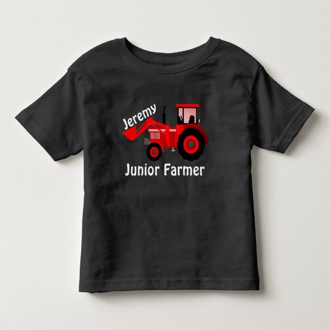 Personalisierter "Junior Bauer" und Red Loader Tra Kleinkind T-shirt (Vorderseite)