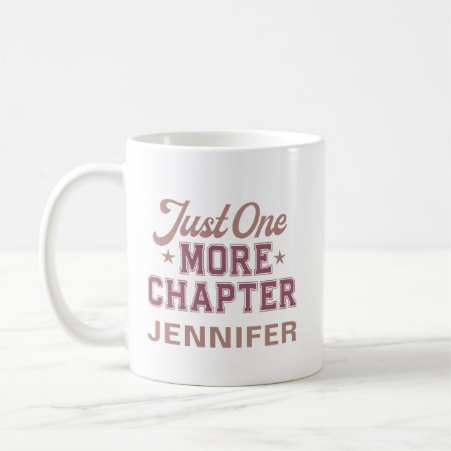 Personalisierter Just-One-More-Chapter-Becher für  Kaffeetasse (Links)