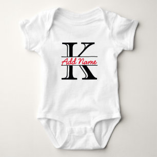 Personalisierter k-Namensbodysuit Baby Strampler