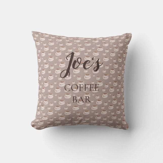 Personalisierter Kaffee-Bar Kissen (Vorderseite)