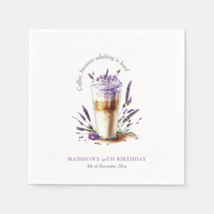 Personalisierter Kaffee Erwachsene Geburtstag Serviette