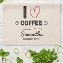 Personalisierter Kaffee-Liebhaber Küchendekor Geschirrtuch