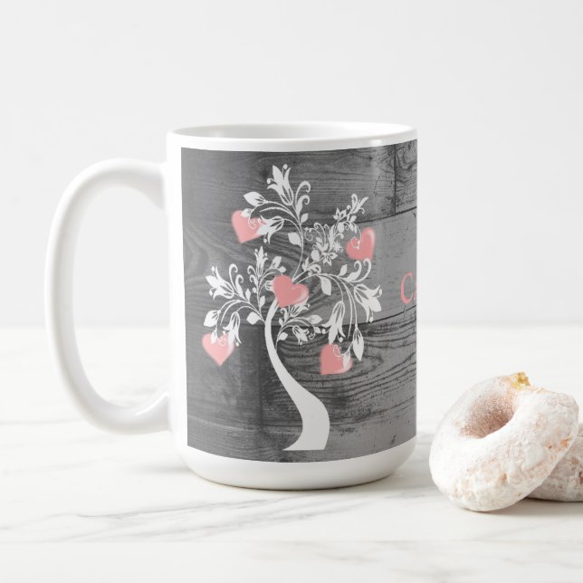 Personalisierter Kaffee-Tasse in Rosa Kaffeetasse (Mit Donut)