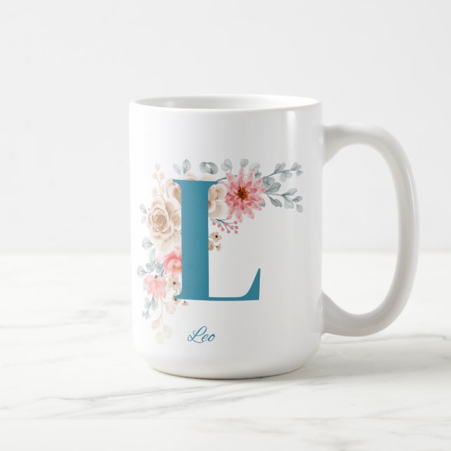 Personalisierter Kaffee Tasse Letter L (Rechts)