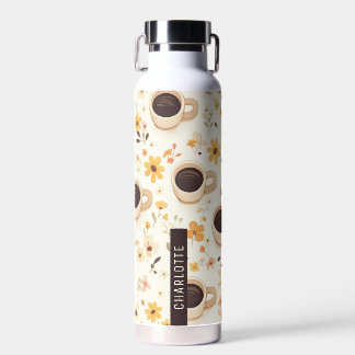Personalisierter Kaffee und Blumenwasser Trinkflasche