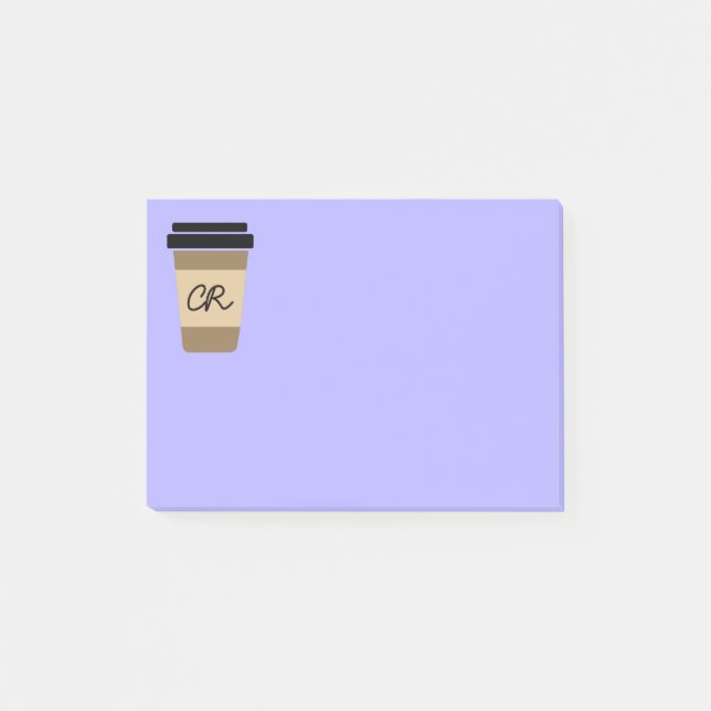 Personalisierter Kaffee unterwegs Post-it Klebezettel (Vorderseite)
