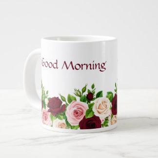 Personalisierter Kaffeebecher floral Jumbo-Tasse