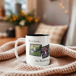 Personalisierter Kaffeebecher für Tierliebhaber Zweifarbige Tasse