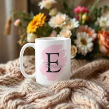 Personalisierter Kaffeebecher mit Monogramm und Na
