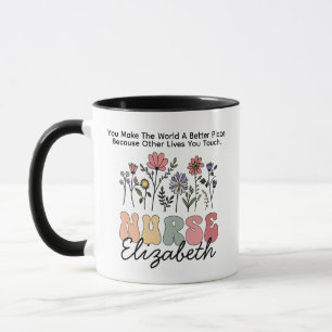 Personalisierter Kaffeebecher mit Namen der Pflege Tasse