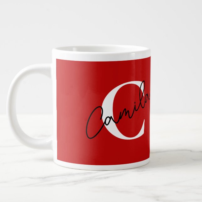Personalisierter Kaffeebecher mit Namen Jumbo-Tasse (Links)