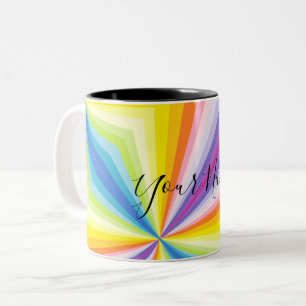Personalisierter Kaffeebecher - psychedelisch - HA Zweifarbige Tasse
