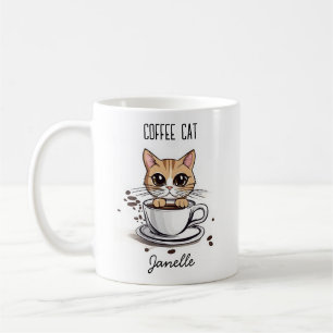 Personalisierter Kaffeekatze-Design-Becher Kaffeetasse