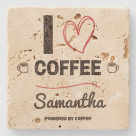 Personalisierter Kaffeeliebhaber Steinuntersetzer