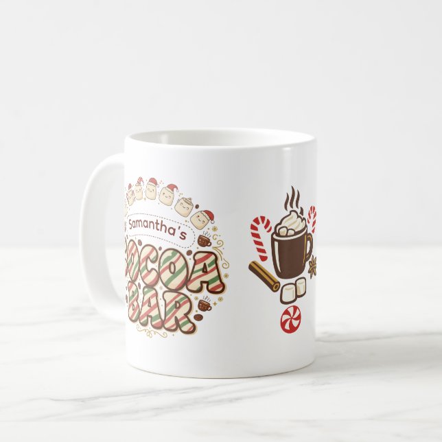 Personalisierter Kakao-Bar-Mug | Benutzerdefiniert Kaffeetasse (Vorderseite Links)