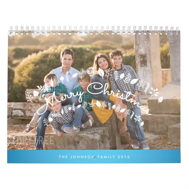 Personalisierter Kalender 2016 Blauer Frohe Weihna (Titelbild)