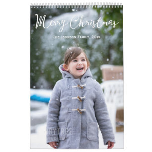 Personalisierter Kalender für Mädchen und Schnee