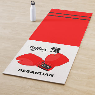 Personalisierter Kampfgriff Boxhandschuhe Fitness Yogamatte