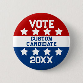 Personalisierter Kandidat für die Wahl Button