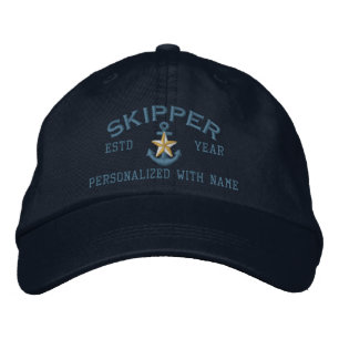 Personalisierter Kapitän-Küstenstern-Anker Bestickte Baseballkappe