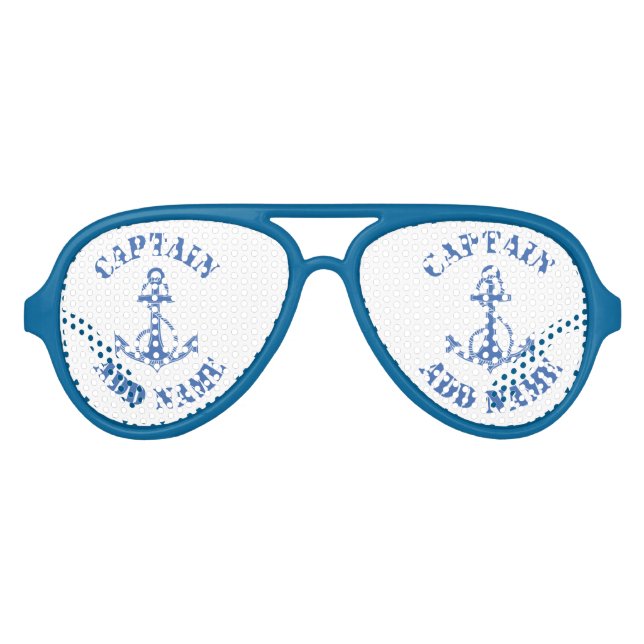 Personalisierter Kapitän Partybrille (Vorderseite)