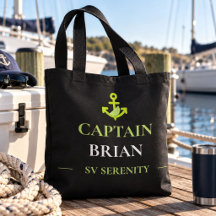 Personalisierter Kapitänsname & Bootsname Nautical