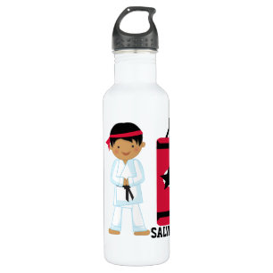 Personalisierter Karate-Junge Trinkflasche
