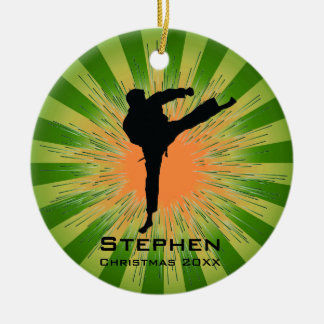 Personalisierter Karate Keramik Ornament