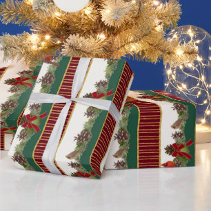 Personalisierter Kardinal zu Weihnachten Geschenkpapier