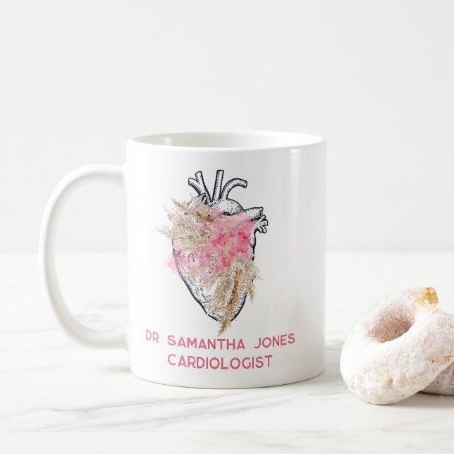 Personalisierter Kardiologe Kaffeetasse (Mit Donut)