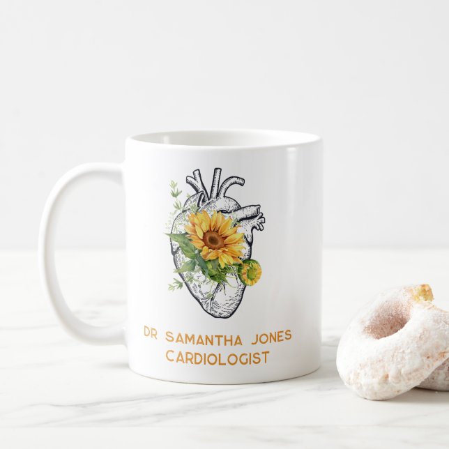 Personalisierter Kardiologe Kaffeetasse (Mit Donut)