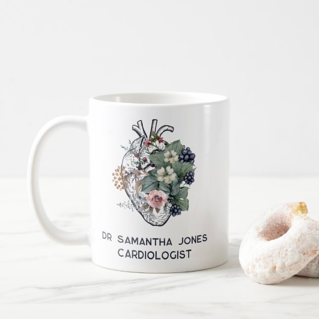 Personalisierter Kardiologe Kaffeetasse (Mit Donut)