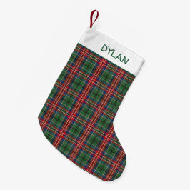 Personalisierter Karierter Clan MacCulloch Tartan Kleiner Weihnachtsstrumpf