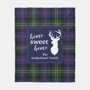 Personalisierter Karierter Urlaub Tartan Clan Suth Fleecedecke