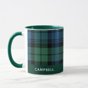 Personalisierter Karo Clan Campbell Tartan Kaffee Tasse