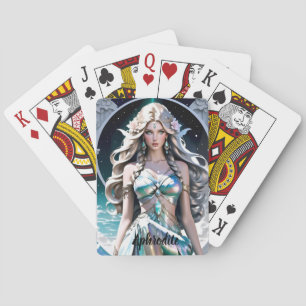 Personalisierter Kartenprüfstand Foto und Name Aus Spielkarten